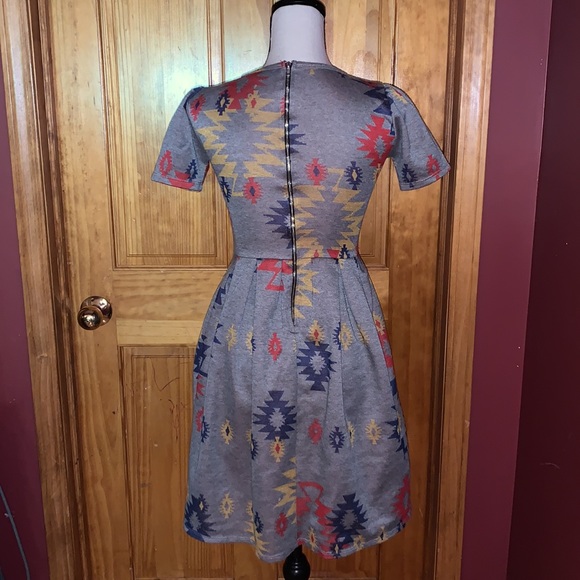 LulaRoe Amelia Southwestern Print Dress XS - Picture 2 of 7
